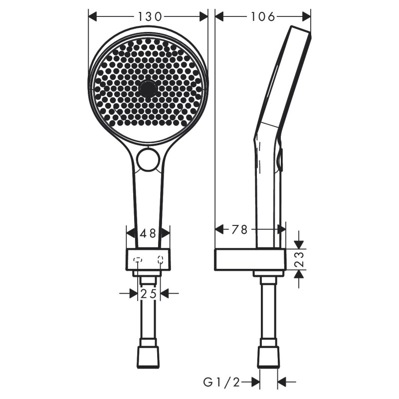 Hansgrohe Rainfinity душовий набір 130, 3jet, зi шлангом 125см, хром, (26852000)