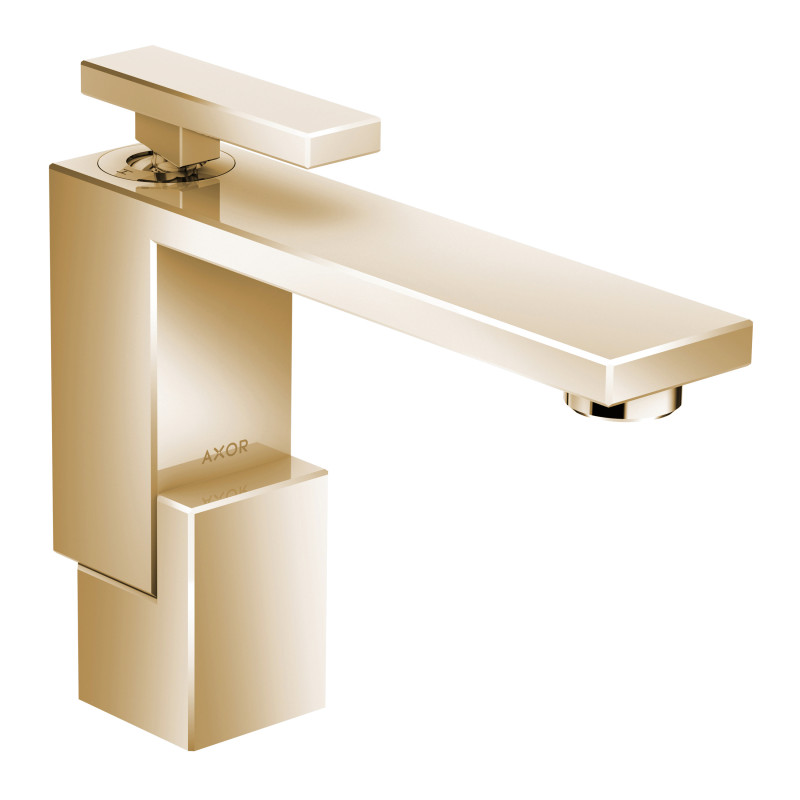 Axor Edge Смеситель для раковины 130, однорычажный, со сливным набором PushOpen, цвет покрытия шлифованная бронза, (46010140)
