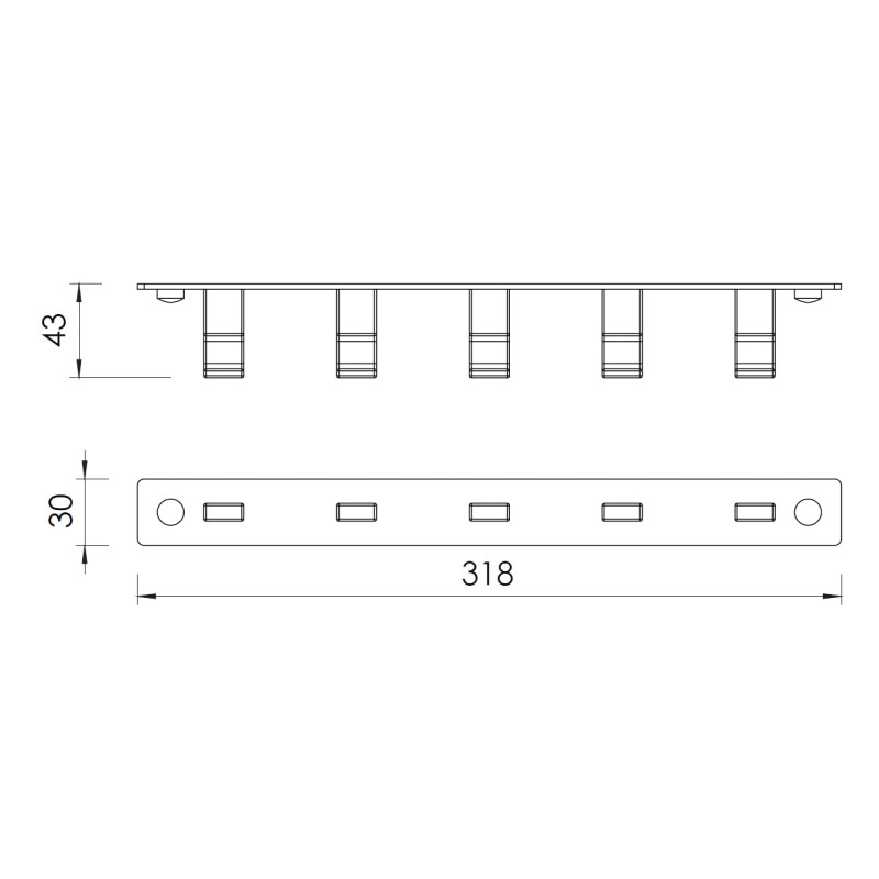 IMPRESE Гачок (5 шт) прямий, (103222)
