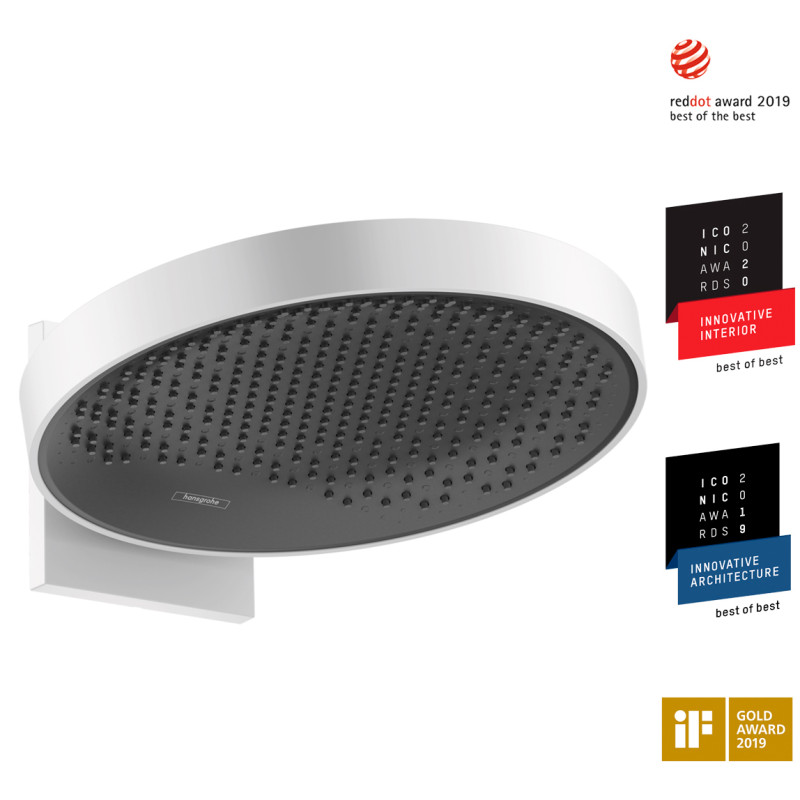 Hansgrohe Rainfinity Верхнiй душ 360 1jet з настiнним тримачем, колiр покриття бiлий матовий, (26230700)