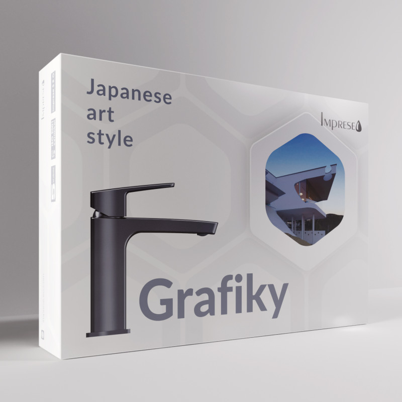 IMPRESE GRAFIKY система душова прихованого монтажу (змішувач 2 функції, душ 300*200 мм, лійка стік 1 режим, шланг 1500 мм SS), хром, (ZMK061901110)