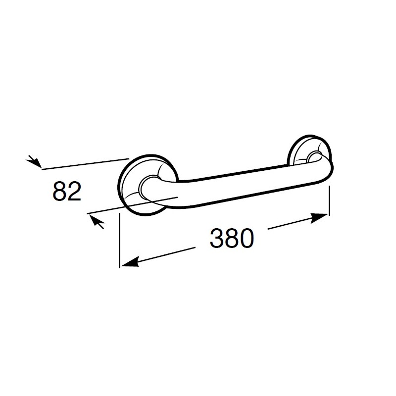 ROCA ACCESS COMFORT поручень металевий, довжина 300мм, хром, (A816926001)