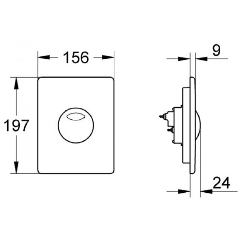 Grohe Skate Air Клавиша смыва, цвет матовый хром, (38862P00)