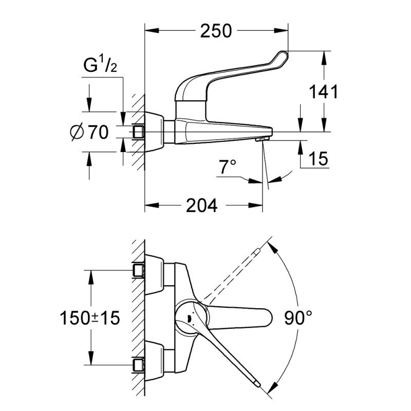 Grohe Euroeco Special Смеситель для ванны, (32795000)