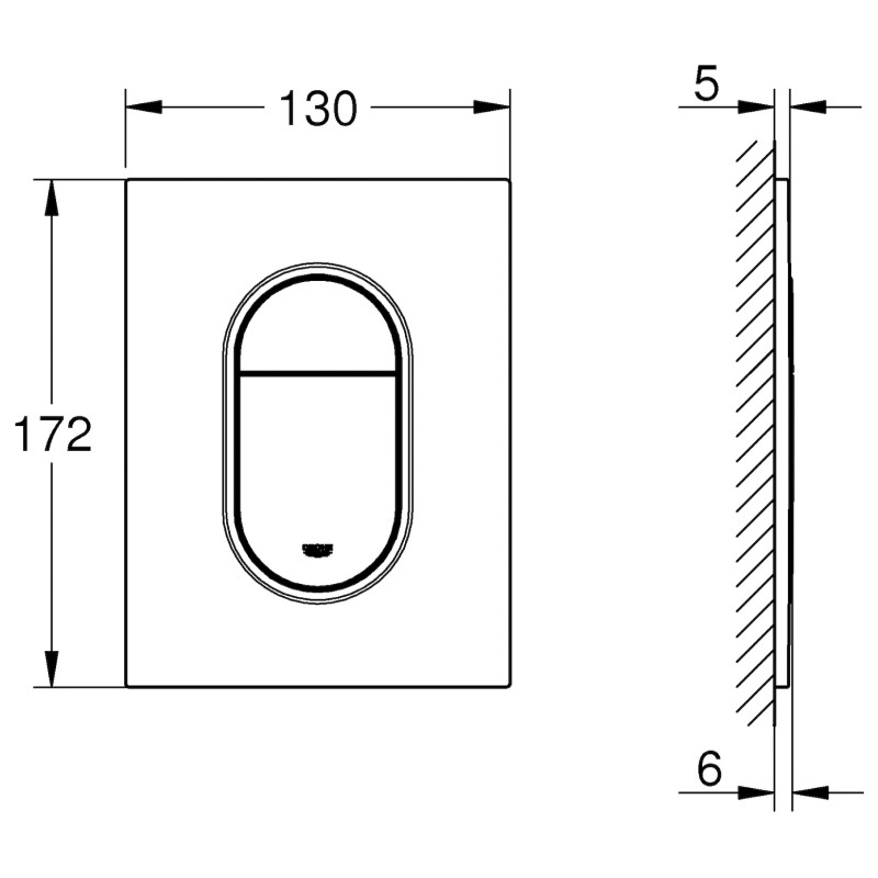 Grohe Arena Cosmopolitan Клавиша смыва (цвет-белый), (37624SH0)