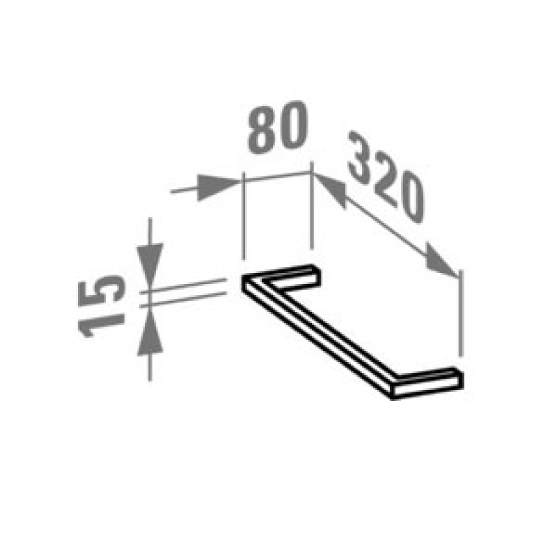 Laufen CASE/SPACE тримач рушника, анодований алюмiнiй, (H4909501040001)