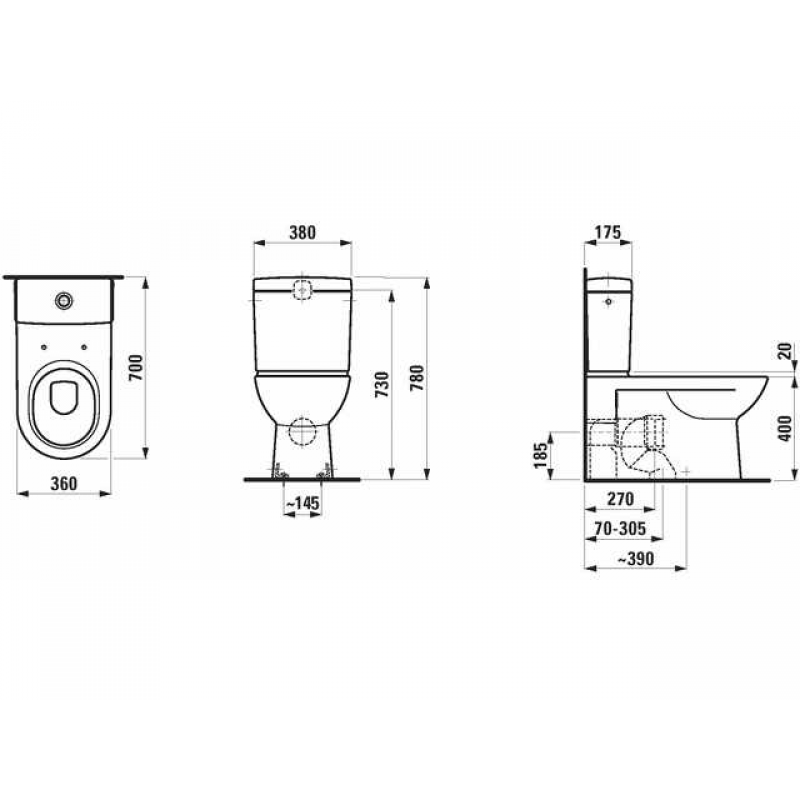 Laufen PRO Унитаз, (H8249580000001)