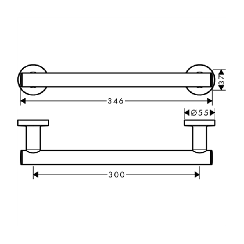 Hansgrohe Logis Тримач рушника 300мм,хром, (41713000)