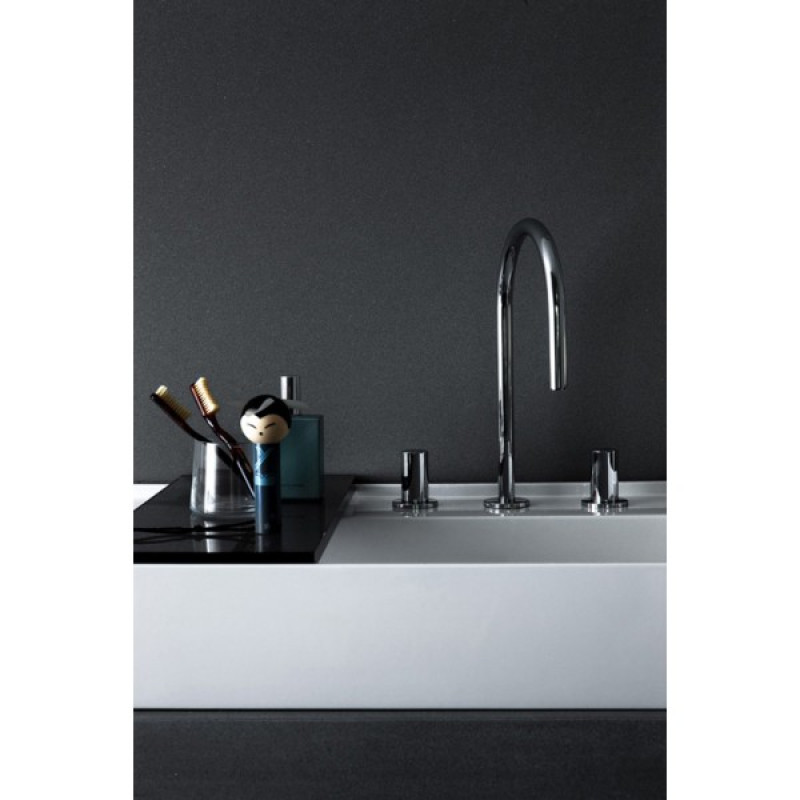 Laufen KARTELL змiшувач для умивальника, двохвентильний, з клапаном pop-up, (H3123330042211)