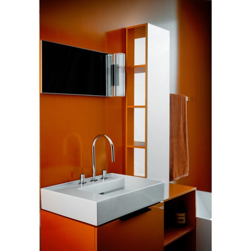 Laufen KARTELL змiшувач для умивальника, двохвентильний, з клапаном pop-up, (H3123330042211)