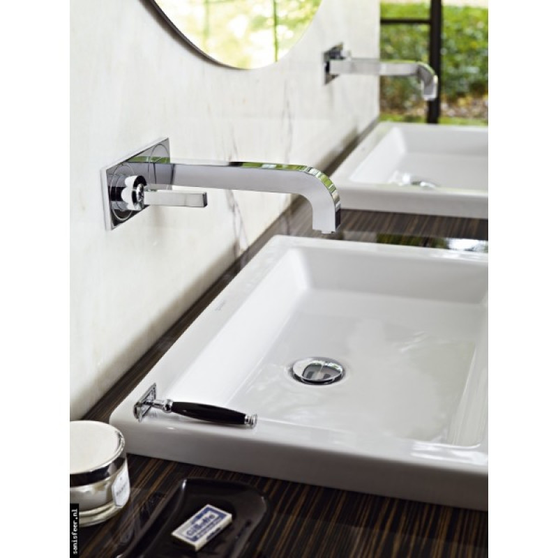 Axor Citterio Смеситель для раковины, однорычажный, с панелью и изливом 225 мм, настенный монтаж, СМ, цвет покрытия полированное золото, (39115990)