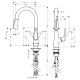 Hansgrohe Talis S Смеситель для кухни 160, однорычажный, с выдвижным душем, хром, (72815000)