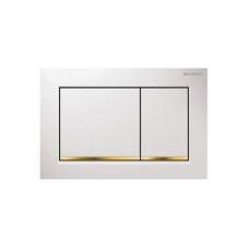 Geberit OMEGA20 SQUARE змивна клавішадля подвійного змиву,білий /позолота, (115.080.KK.1)