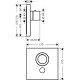 Axor Shower Select Square Термостат Highflow, для 1го потребителя, с клапаном для ручного душа, СМ, (36716000)