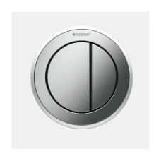 Geberit TYPE10 ROUND механізм дистанційного змиву, пневматичний,для подвійного змиву, клавіша прихованого монтажу, глянцевий хром/матовий хром, (116.055.KH.1)