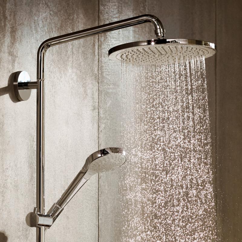 Hansgrohe Croma Select S Душова система Showerpipe 280 1jet, 9 л/хв з термостатом, версiя EcoSmart, хром, (26794000)
