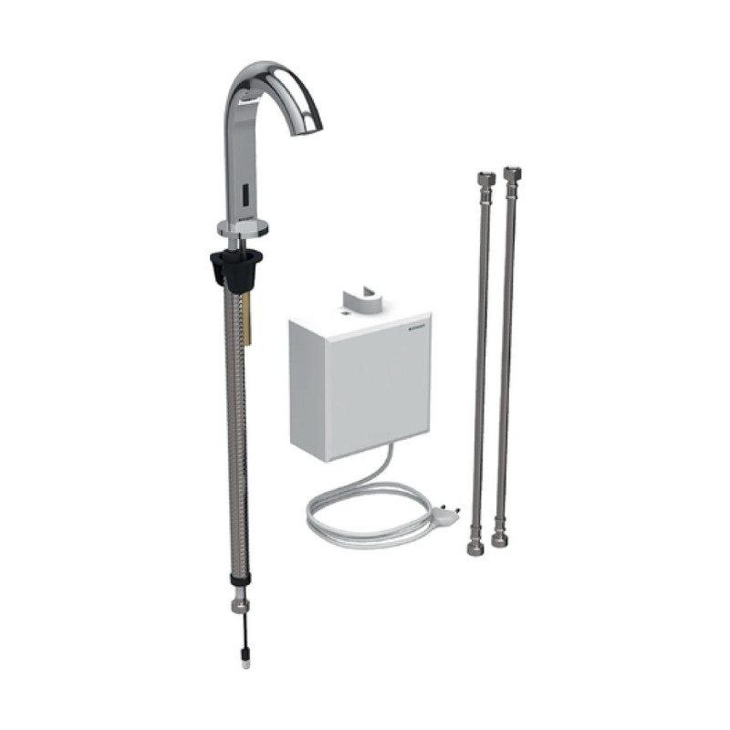 Geberit Piave Безконтактний змішувач, для встановлення на умивальник, від мережі, з відкритим функціональним блоком, з міксером, хром глянцевий, (116.162.21.1)