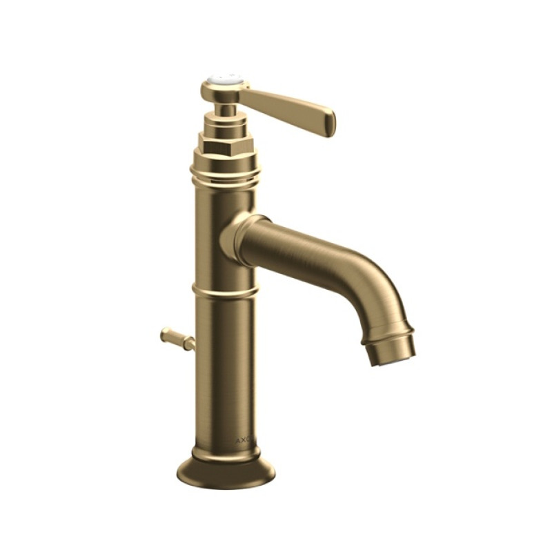 Axor Montreuxь Смеситель для раковины 100 однорычажный со сливным гарнитуром, цвет покрытия шлифованная бронза, (16515140)