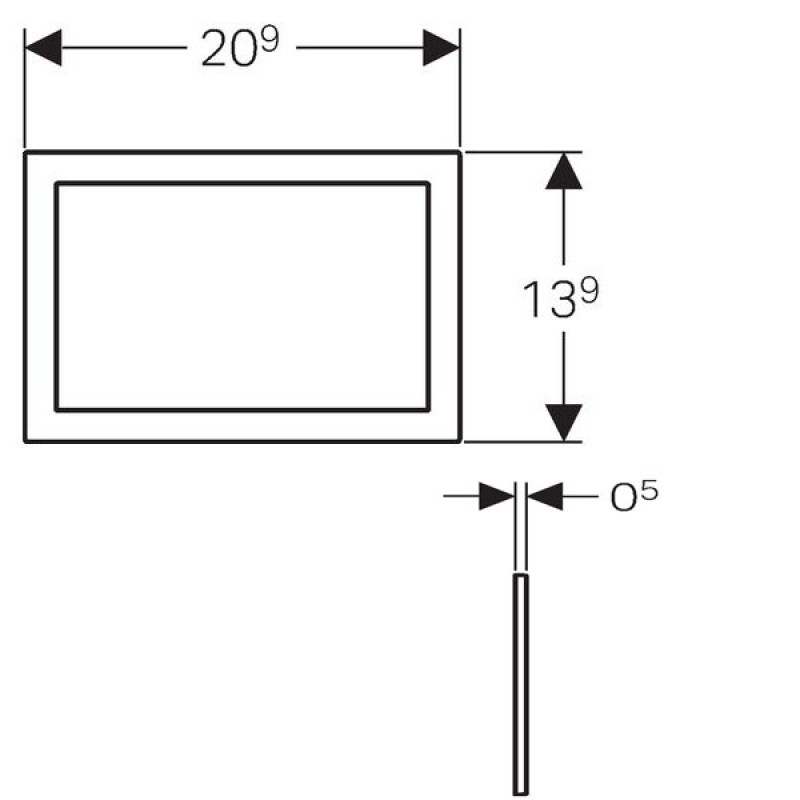 Geberit Облицювальна рамка для змивної клавіши Omega 60, хром глянцевий, (115.086.21.1)