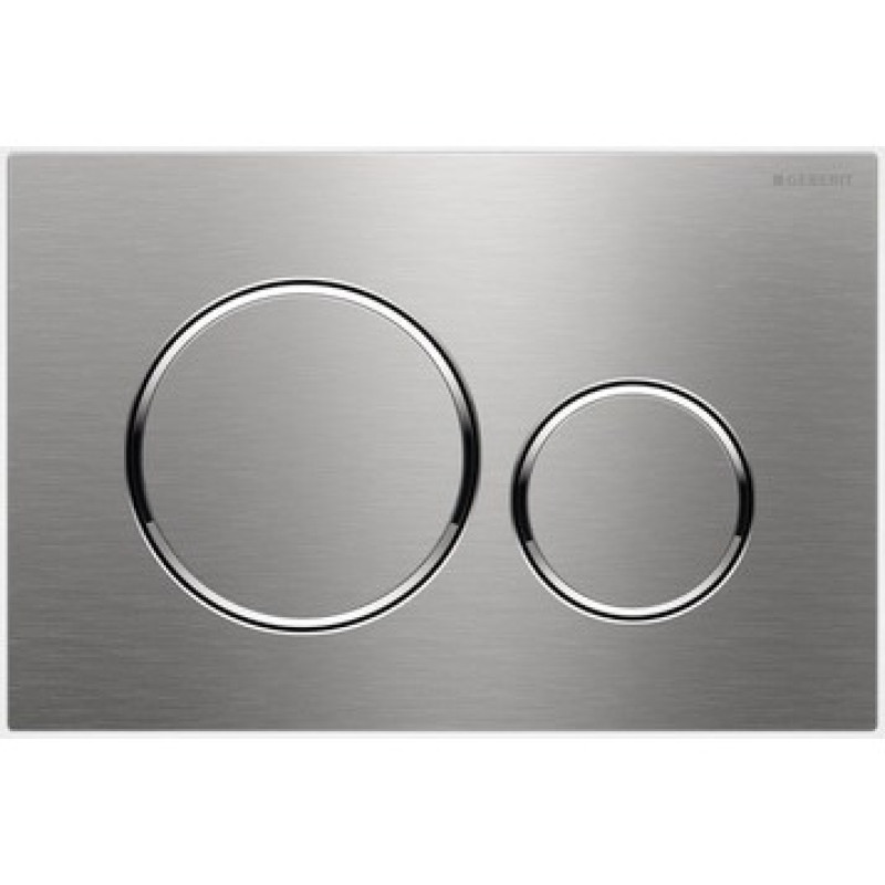 Geberit SIGMA20 ROUND змивна клавіша для подвійного змиву,з кріпленням на гвинтах,матовий, легко чиститься, декоративні кільця поліровані, (115.889.SN.1)