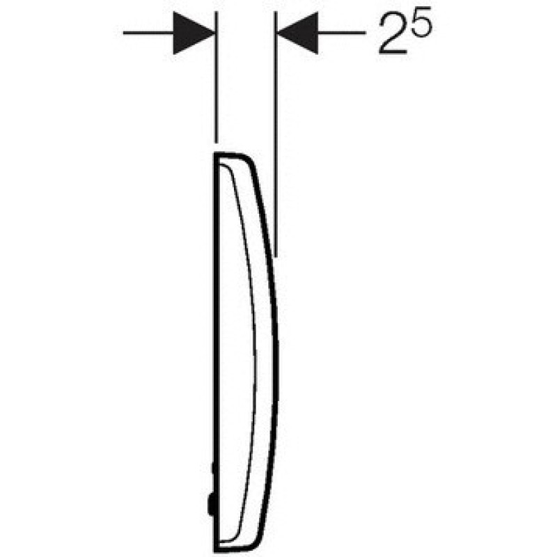 Geberit HyBasic, ІК привід змиву для пісуара, батарея 9В, кришка з пластика, хром матовий, (115.818.46.5)