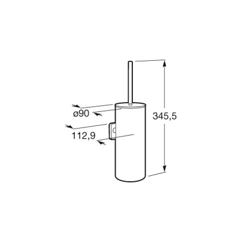 ROCA Victoria тримач туалетної щітки із щіткою, кріпиться на стіну, хром, (A816666001)