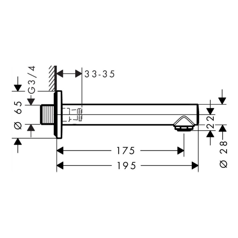 Hansgrohe Talis S Вилив на ванну, (72410000)