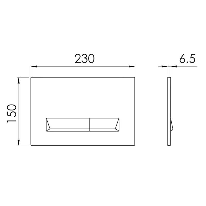 IMPRESE PAN Laska Black Soft Touch клавиша смыва, (i8040B)
