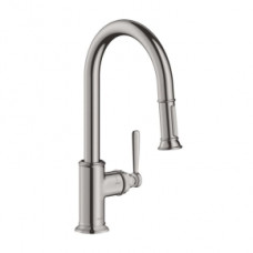 Axor Montreux Змішувач для кухні, одноважільний, з висувним душем цв нерж сталь, (16581800)