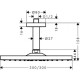 Hansgrohe Raindance E 300 Air Верхний душ1jet, с потолочным подсоединением 100мм, EcoSmart 9 л/мин, цвет хром, (26251000)