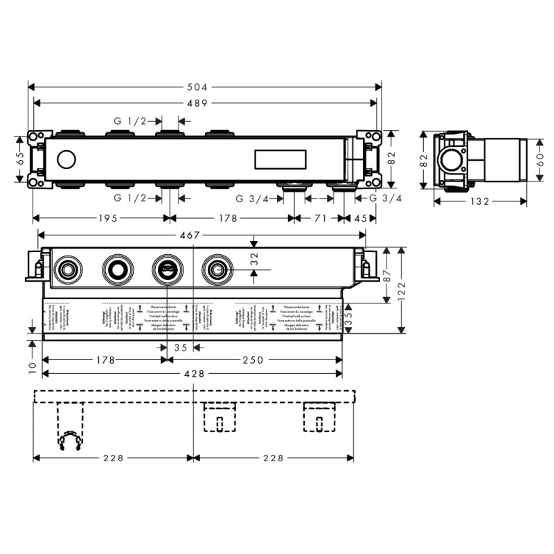 Hansgrohe Прихована частина для RainSelect, з 2 кнопками, (15310180)