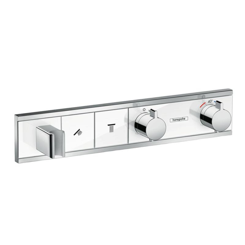 Hansgrohe RainSelect Термостат для душу, з 2 кнопками (білий / хром), (15355400)
