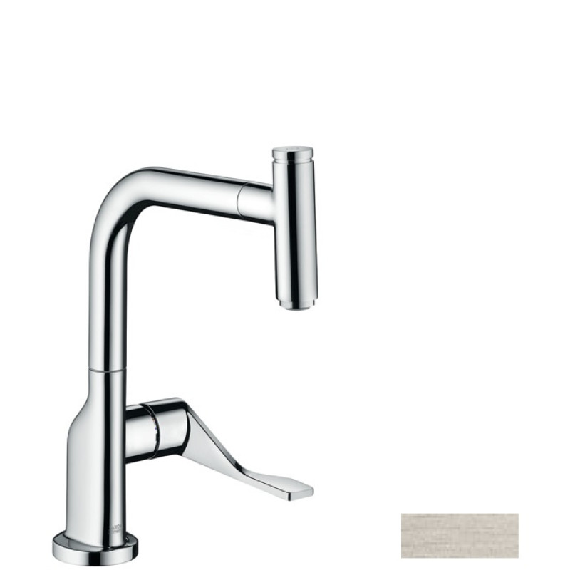 Axor Citterio Смеситель для кухни, однорычажный, с выдвижной лейкой, кол нерж сталь, (39861800)