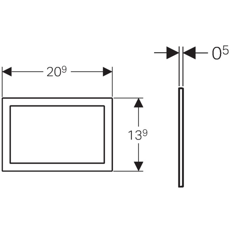Geberit Облицювальна рамка для змивний клавіші «Omega 60», шліфований хром, (115.086.GH.1)