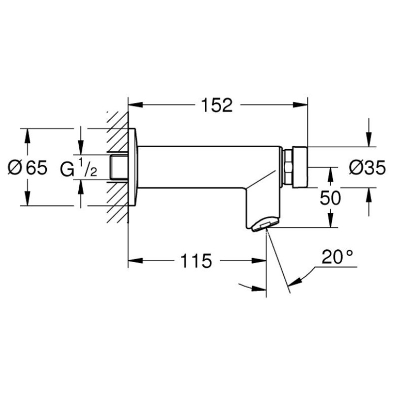Grohe Euroeco Cosmopolitan T Кран-дозатор для раковини, (36266000)