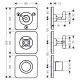 Axor Citterio E Встраиваемый смеситель для душа с термостатом на 3 потребителя, (36704000)