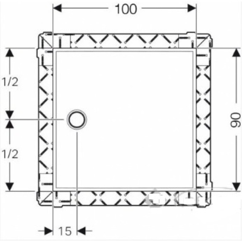 Geberit Поверхня для душової зони Setaplano: 90х100 см, (154.271.11.1)