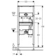 Geberit Duofix монтажний елемент для умивальника, і настінного змішувача, для прихованого функціонального блоку, висота 13см, (111.560.00.1)