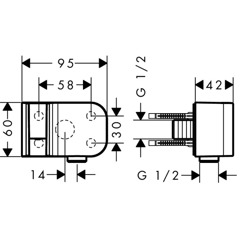 Axor One Набор с портером, матовый хром, (45723260)