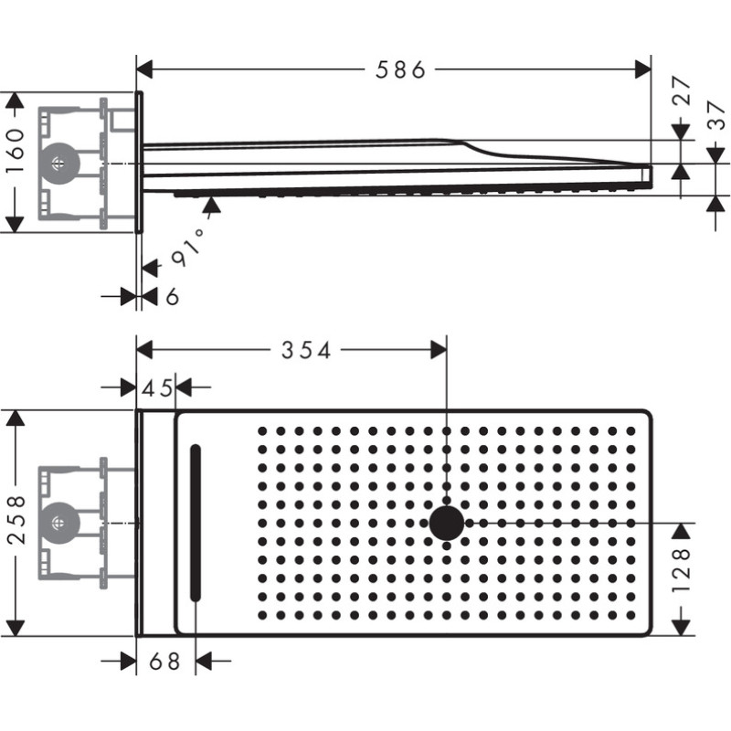 Axor ShowerSolutions Верхній душ 250 / 580 3jet, хром, (35283000)