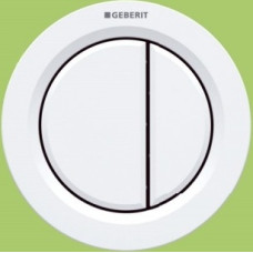 Geberit TYPE01 ROUND механізм дистанційного змиву, пневматичний, для подвійного змиву, клавіша прихованого монтажу, білий, (116.042.11.1)