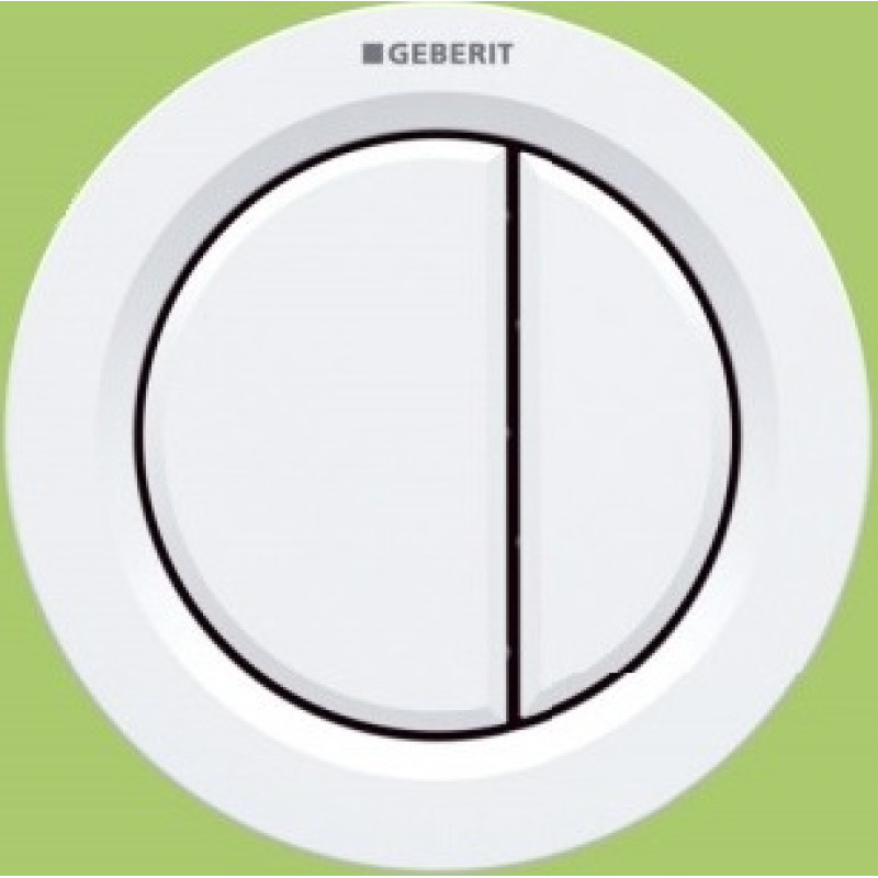 Geberit TYPE01 ROUND механізм дистанційного змиву, пневматичний, для подвійного змиву, клавіша прихованого монтажу, білий, (116.042.11.1)