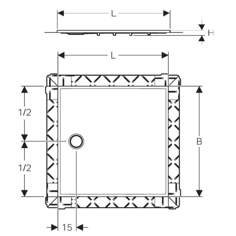 Geberit Поверхня для душової зони Setaplano: 90х120 см, (154.273.11.1)