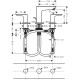 Hansgrohe Talis E Змішувач для раковини на 3 отвори, зі зливним гарнітуром, хром, (71733000)