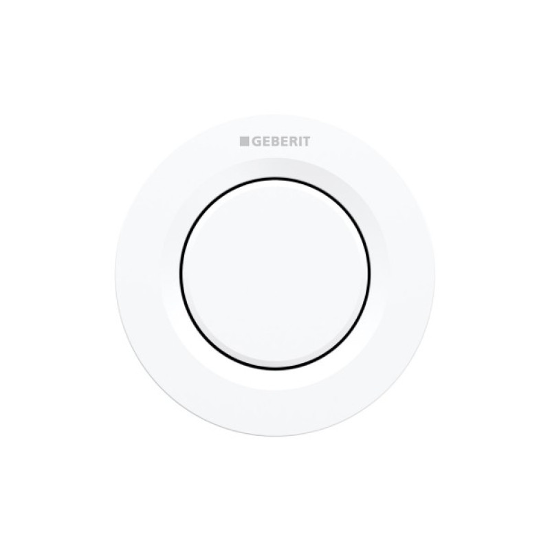 Geberit TYPE01 ROUND механізм дистанційного змиву, пневматичний, для одинарного змиву, клавіша прихованого монтажу (Sigma 8 см), альпійський білий, (116.041.11.1)