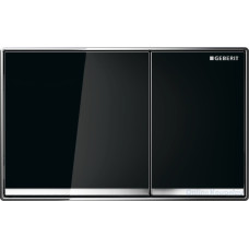 Geberit OMEGA60 SQUARE змивна клавіша для подвійного змиву, врівень зі стіною, хромований, чорний/ дзеркальна/ глянцевий хром, (115.081.SJ.1)