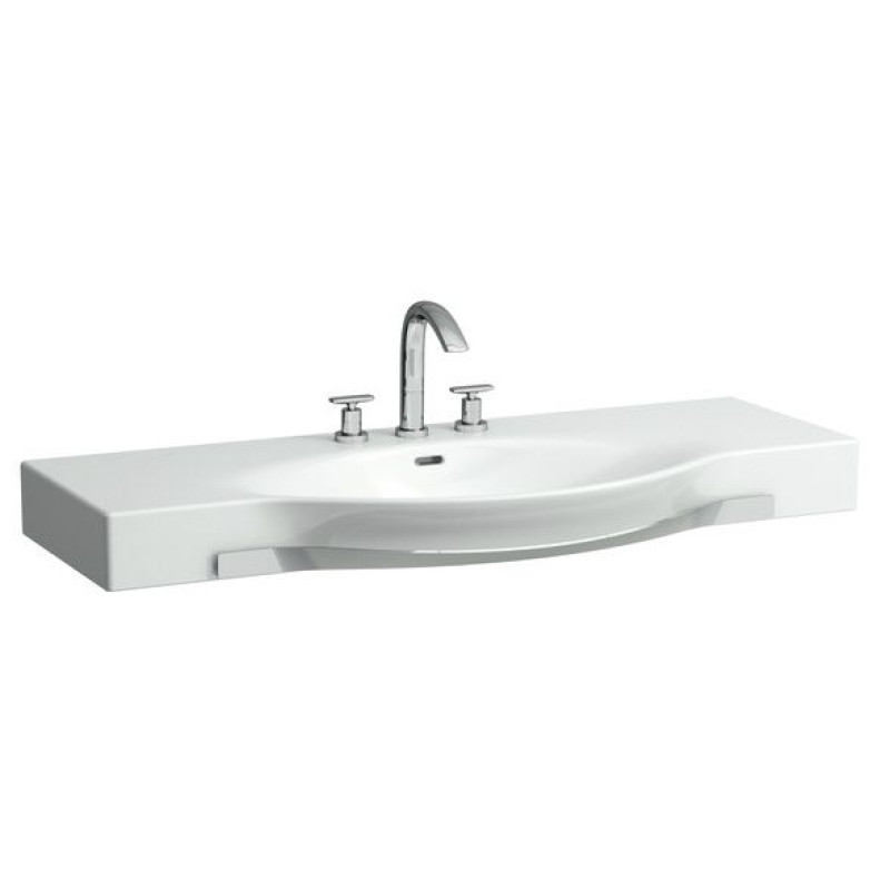 Laufen PALACE умивальник 1200*510мм, с 3мя отв. під змішувач, з тримачем рушника, монт. зверху, (H8127040001081)