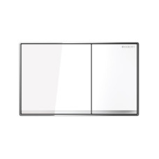 Geberit Sigma60 змивному клавіша, подвійний змив, скло біле, (115.640.SI.1)