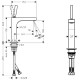 Axor Citterio Смеситель для раковины, 160 мм, однорычажный, без донного клапана, хром, (39032000)