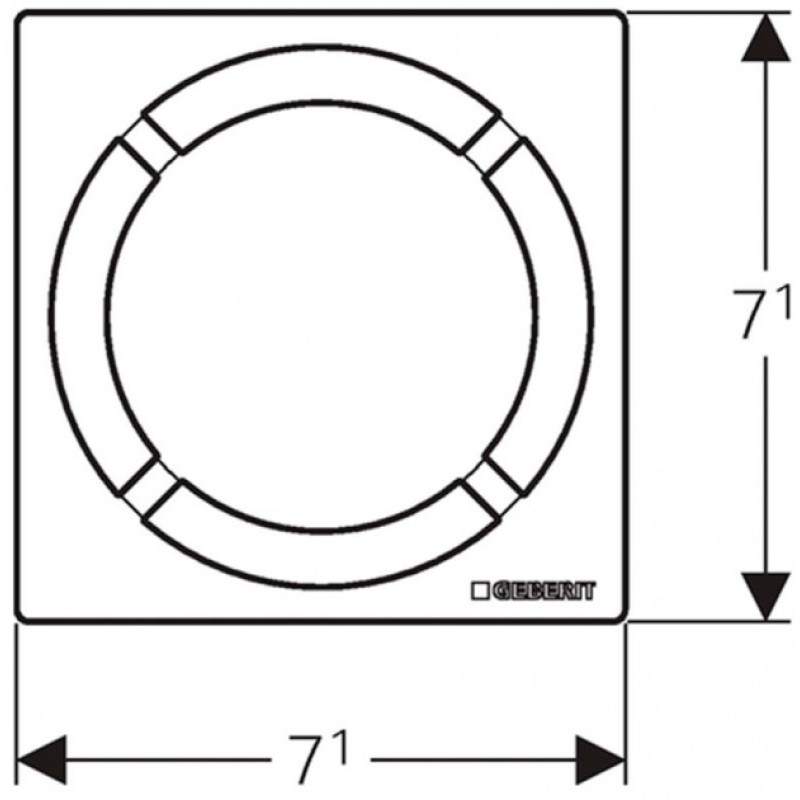 Geberit Решітка, коло, 8 x 8 см, (154.311.00.1)